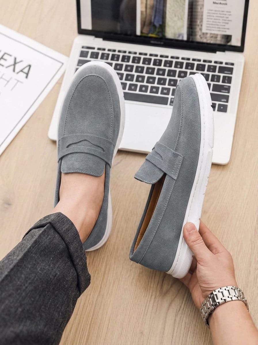 Casual Loafers - Suede (GREY)