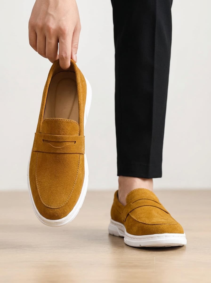 Casual Loafers - Suede (MUSTARD)