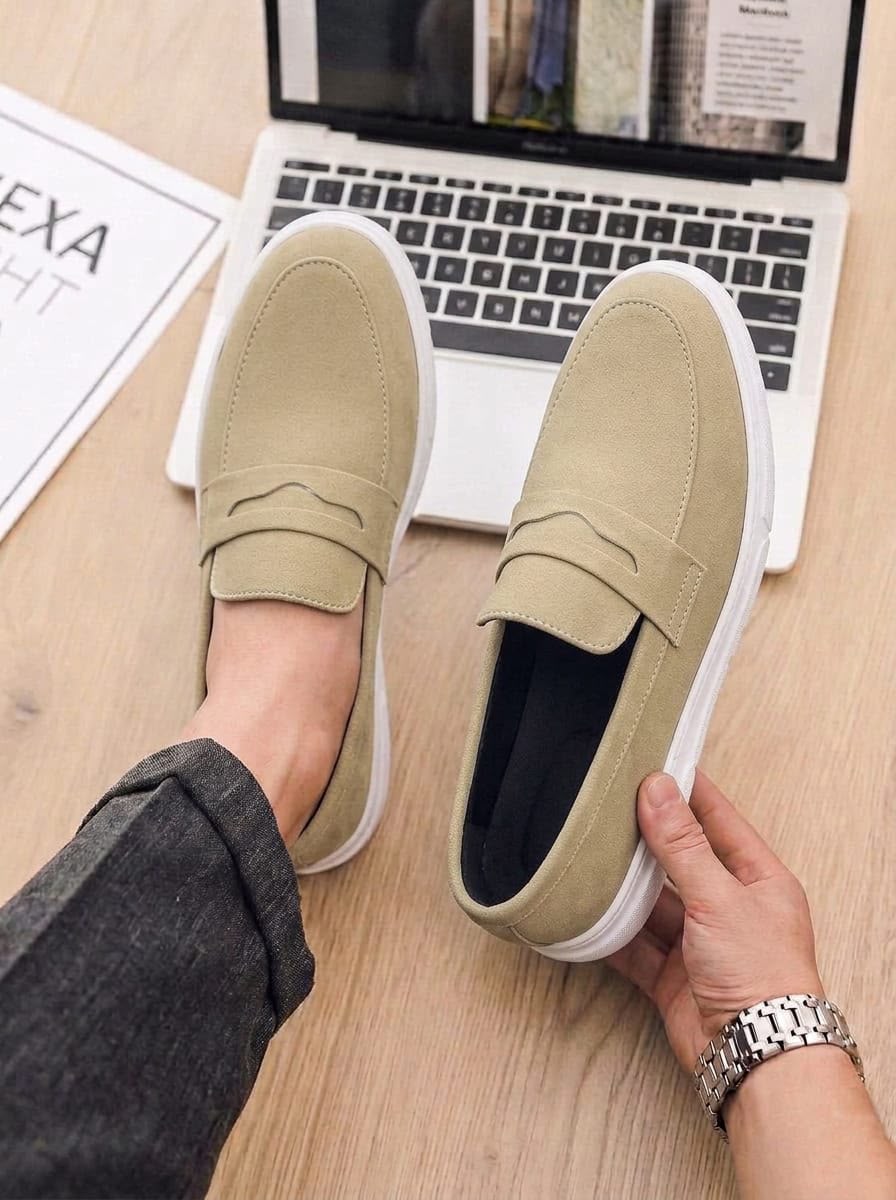Casual Loafers - Suede (BEIGE)