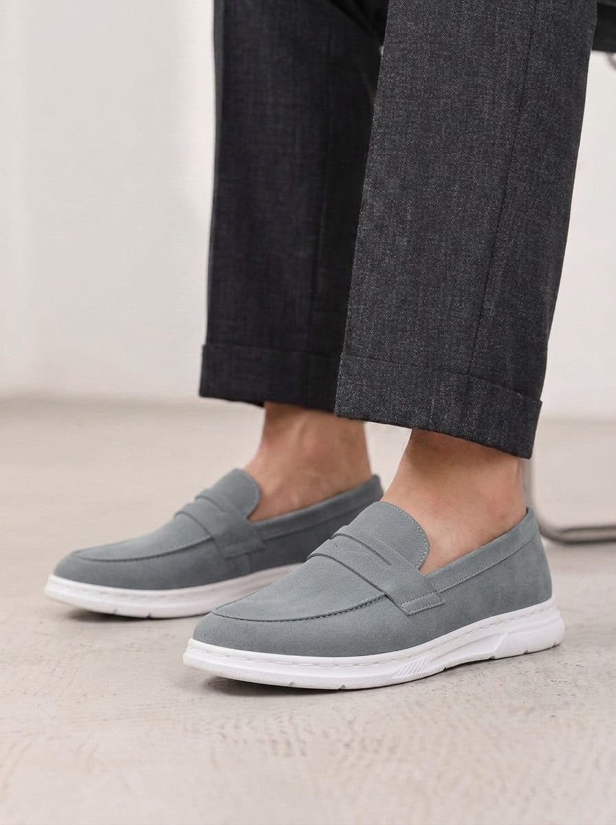 Casual Loafers - Suede (GREY)