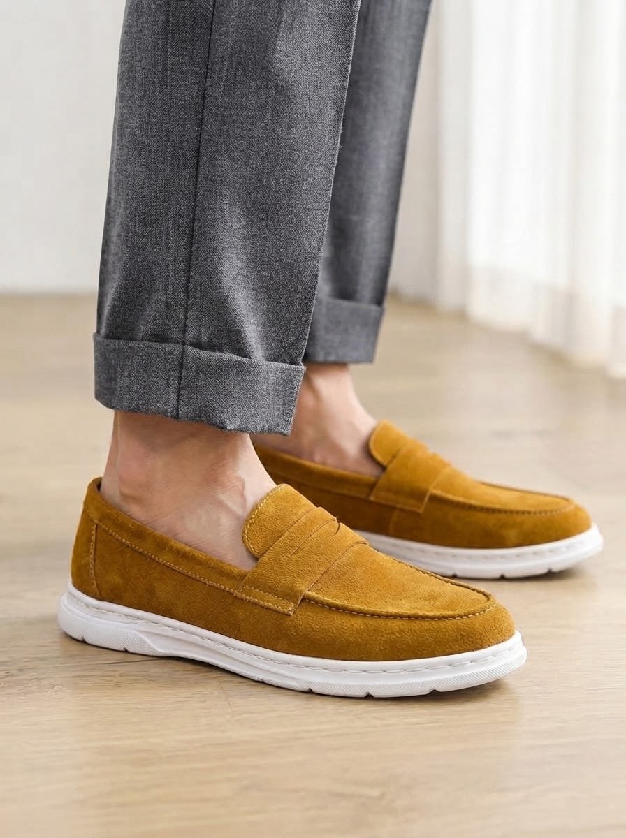 Casual Loafers - Suede (MUSTARD)