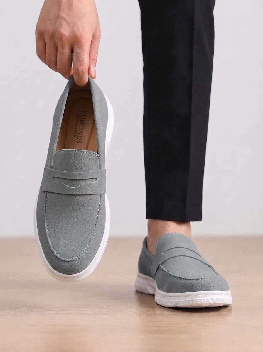 Casual Loafers - Suede (GREY)