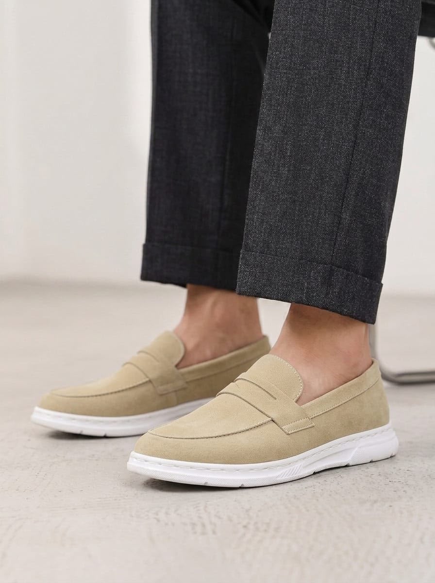 Casual Loafers - Suede (BEIGE)