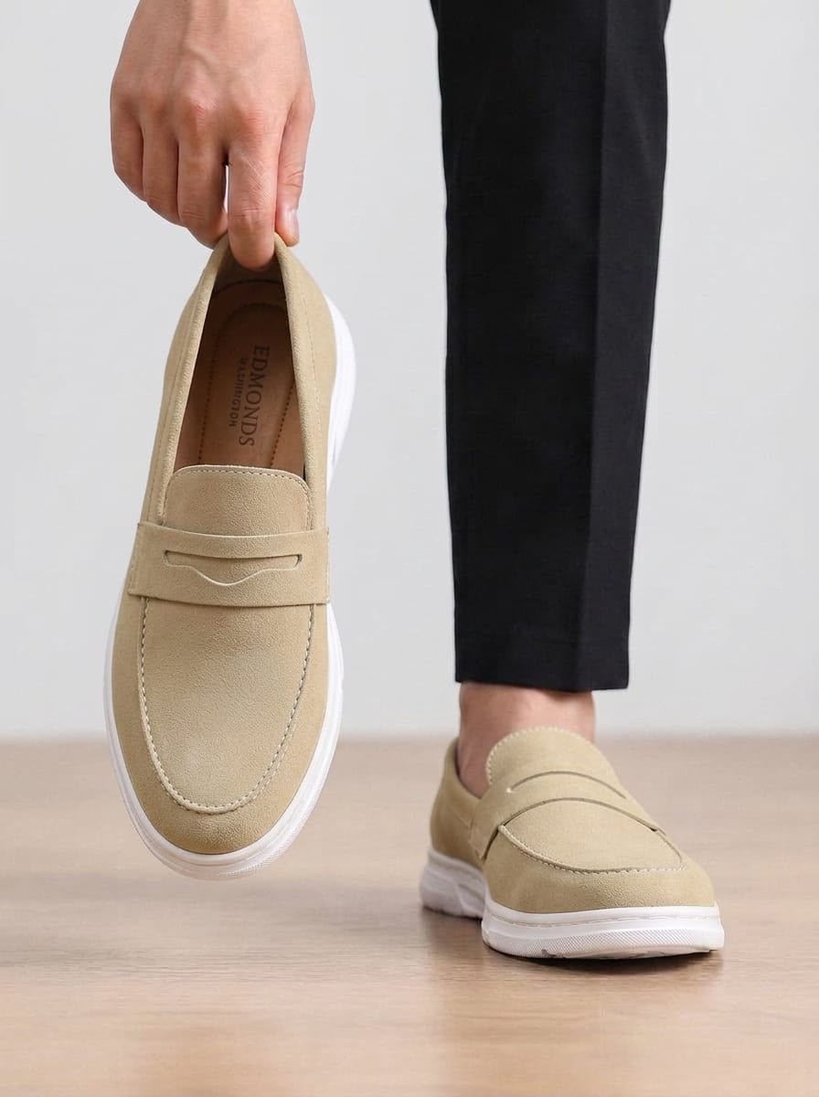 Casual Loafers - Suede (BEIGE)